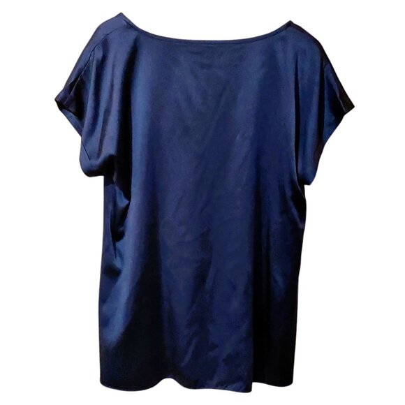 Eileen Fisher Navy Silk Blouse – Size M - Picture 2 of 5